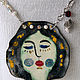 Order Art necklace 'Spring Girl' hot enamel, copper. Ekart Ekaterina Dmitrieva. Livemaster. . Necklace Фото №3