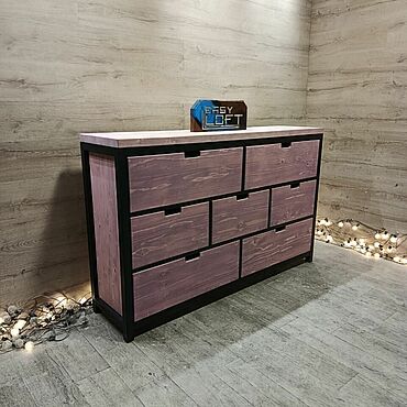 Комод в стиле Лофт из сосны К-092. EasyLOFT - мебель лофт по вашим размерам. Мебель ручной работы - Ярмарка Мастеров Мебель ручной работы. Ярмарка Мастеров - ручная работа Комод в стиле Лофт из сосны К-092. Handmade.
