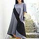 Заказать Платье "Spring Half Line- grey" D0027. Fraktura     Ольга и Мария. Ярмарка Мастеров. . Платья Фото №3