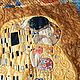 Лоскутное покрывало ГУСТАВ КЛИМТ лоскутное одеяло жёлтый золотой. Одеяла. ЛЮБИмые ЛОСКУТки, Инна. Ярмарка Мастеров.  Фото №5