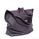 Order Purple leather string bag-A string bag made of leather Bag Bag Package Shopper. BagsByKaterinaKlestova (kklestova). Livemaster. . String bag Фото №3