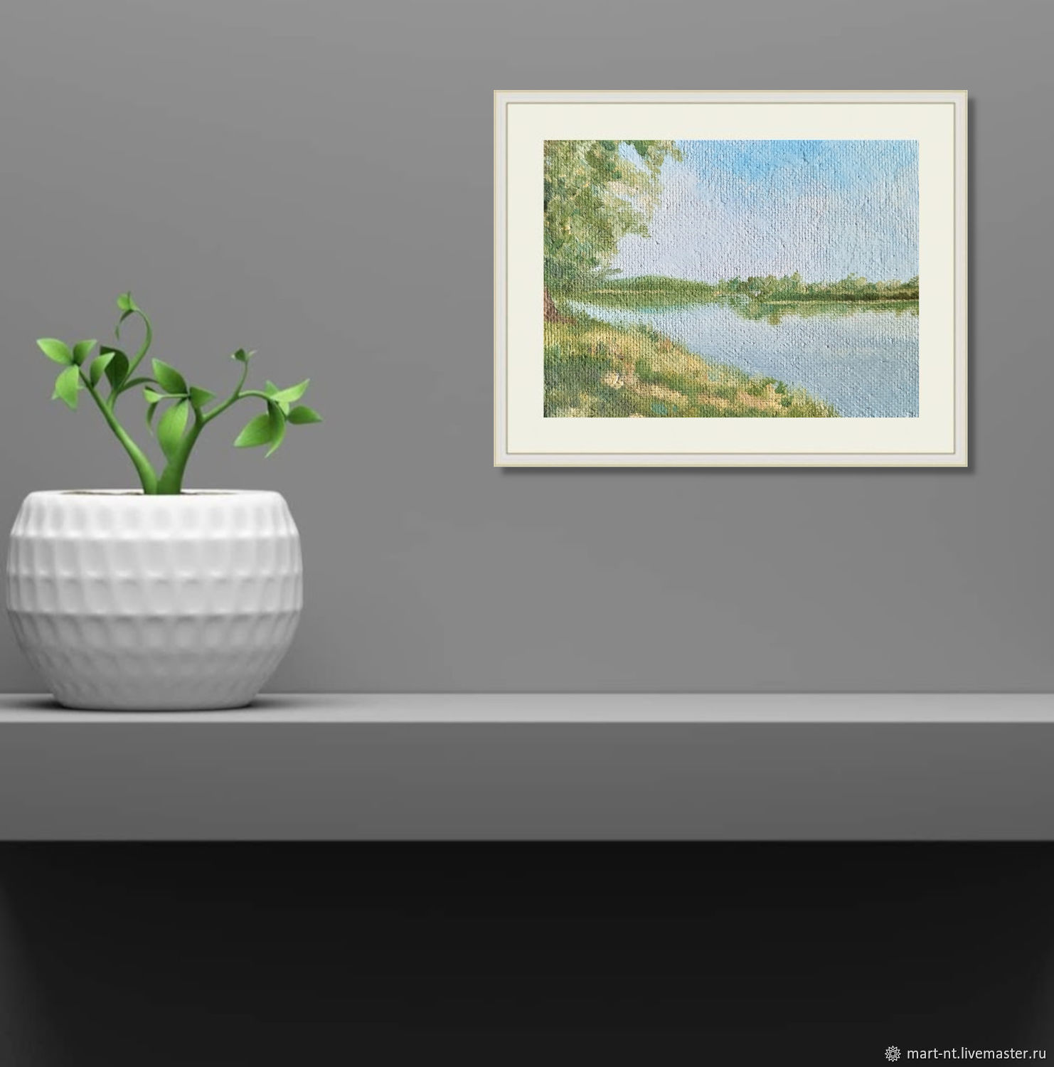 Картина русский пейзаж маслом \"Река Белая\" Башкирия – купить на Ярмарке ...