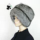 A chic kubanka hat made of the fur of the Finnish long-haired silver fox. Caps. Mishan (mishan). My Livemaster. Фото №5