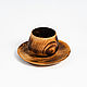 A couple of tea series of 'Meringue' made of Cedar (mug and saucer) NC26. Mugs and cups. ART OF SIBERIA. Online shopping on My Livemaster.  Фото №2