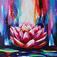 Oil painting 'light of Lotus'on canvas 40/40 cm, Pictures, Sochi,  Фото №1