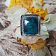 Кольцо с хризоколлой. Кольца. Karma-jewelry. Ярмарка Мастеров.  Фото №4