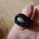 Ring made of ebony with obsidian. Rings. Woollywood_woodcarving. My Livemaster. Фото №5