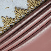 Материалы для творчества handmade. Livemaster - original item Artificial leather 20/16 cm Pink mother of pearl eco leather. Handmade.