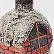Бутылка с росписью Зимний домик. Бутылки. Милые подарки = Lovely gifts (Мила). Ярмарка Мастеров.  Фото №4