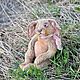Hare Teddy Mario rabbit collectible author's Bunny Easter. Teddy Toys. NatalyTools (natalytools). My Livemaster. Фото №4