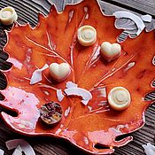 Посуда handmade. Livemaster - original item Maple leaf ceramic. Ceramic maple. Handmade.