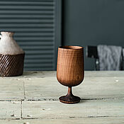 Посуда handmade. Livemaster - original item Wooden wine glass made of Siberian cedar wood, 100 ml. G15. Handmade.