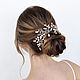 Wedding decoration in her hair and earrings, 'Emily'. Hair Decoration. Karina Wedding Accessories. Ярмарка Мастеров.  Фото №4