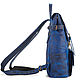 Order Leather backpack 'Indigo' (electric crazy). Russian leather Guild. Livemaster. . Backpacks Фото №3