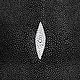 Кожа морского ската, чёрный цвет с ромбом, размеры 39/83 см, Кожа, Санкт-Петербург,  Фото №1