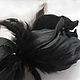 Leather flowers. Decoration brooch hairpin IRIS GOTHIC.,black flower. Brooches. Irina Vladi. My Livemaster. Фото №4