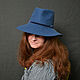 hats: Fedora grey blue. Hats1. Novozhilova Hats. My Livemaster. Фото №4