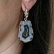 Order Earrings with agate, large earrings with brown agate. Irina Moro. Livemaster. . Earrings Фото №3