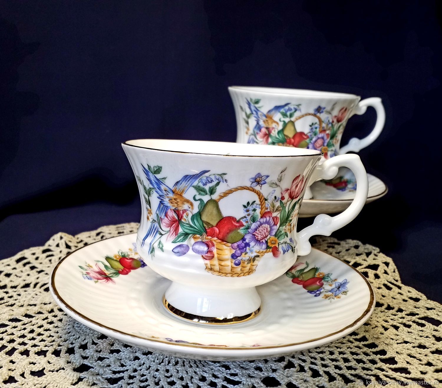 чайная тройка с розами. английский фарфор royal albert. чайные пары англия. миниатюра чайная пара royal albert. чайные пары англия.