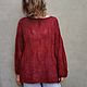 Lightweight mohair sweater oversize Red sweater. Sweaters. svetlana-sayapina. Online shopping on My Livemaster.  Фото №2