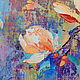 Painting of Magnolias and sakura painting with magnolia oil on canvas. Pictures. Multicolor Gallery. My Livemaster. Фото №5