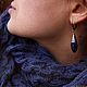 Синие серебряные серьги из лазурита. Серьги классические. Mashuta_jewelry. Ярмарка Мастеров.  Фото №4