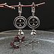 Earrings in BOHO rhodium 'Silver dragonfly'. Thread earring. Ekaterina Rud ( stylish stones ). My Livemaster. Фото №4