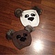 Шапка панда белая с помпонами из чернобурок. Шапки. Ирета. Ярмарка Мастеров.  Фото №4