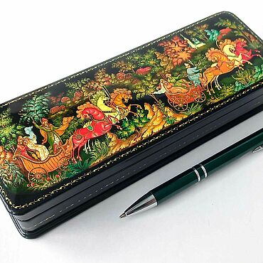 Для дома и интерьера ручной работы. Ярмарка Мастеров - ручная работа Шкатулка лаковая миниатюра Тройка. Handmade.