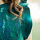 Emerald felted ruffle dress. MIDI dress. Dresses. lenabaymut (Baymut). Online shopping on My Livemaster.  Фото №2
