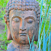 Дача и сад handmade. Livemaster - original item Buddha head concrete aged rusty oxidized metal. Handmade.