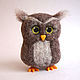 Owl (toy made of wool), Felted Toy, Moscow,  Фото №1
