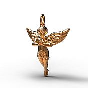 Украшения handmade. Livemaster - original item Pendant: Angel of 585 gold (P2). Handmade.