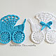 Pram knitted decor for scrap. Scrapbooking Elements. Natalie crochet flowers. Online shopping on My Livemaster.  Фото №2