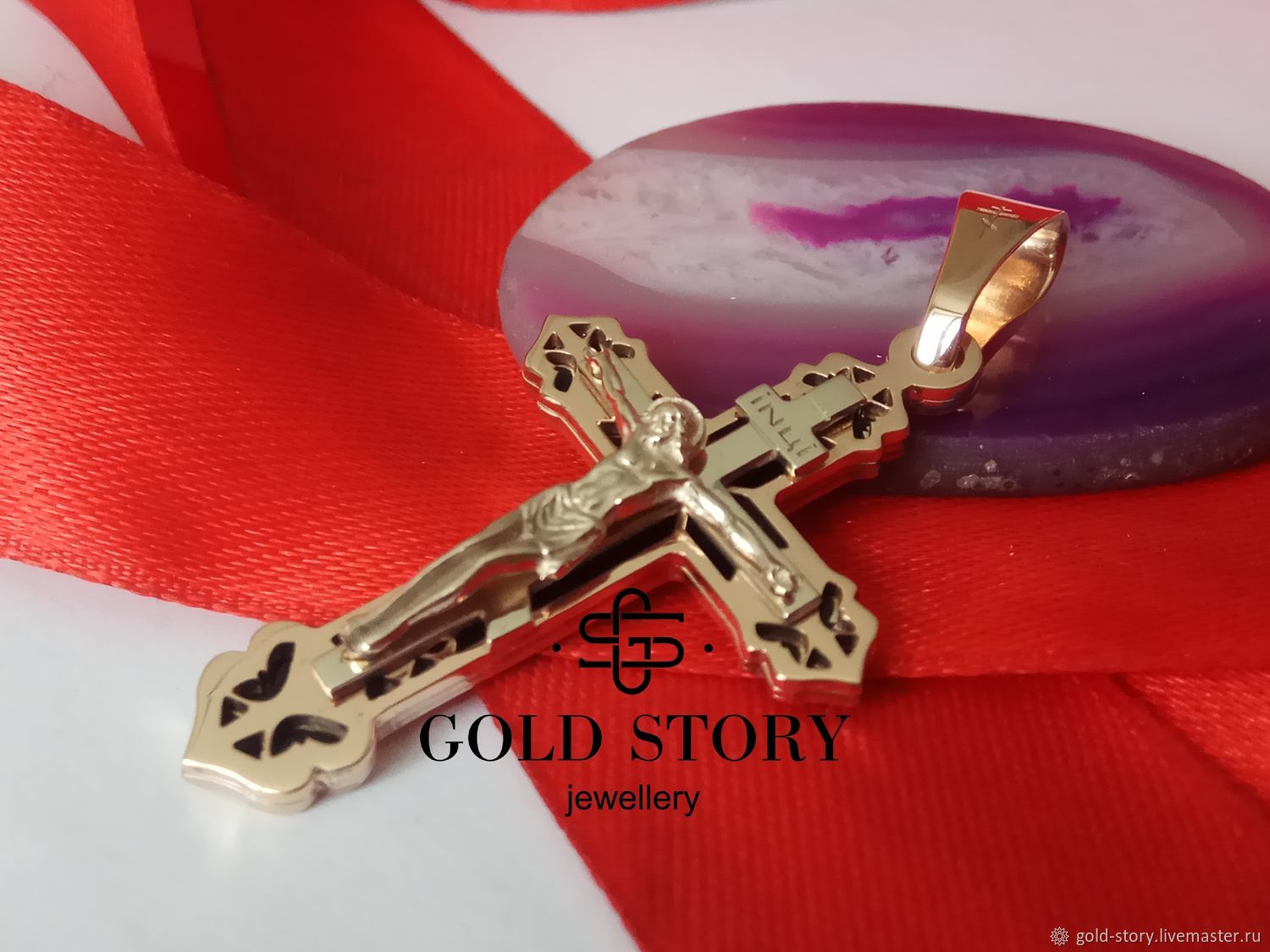 Золотой крест мужской в интернет-магазине Ярмарка Мастеров по цене 55000 ₽– J4COVRU