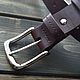 Men's Burgundy Leather Belt. Straps. MILANO. Online shopping on My Livemaster.  Фото №2