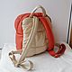 Backpack leather Puffy to order. Backpacks. Innela- авторские кожаные сумки на заказ.. Online shopping on My Livemaster.  Фото №2