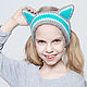 Заказать Вязаная повязка на голову Чеширский Кот. Woolcraft. Ярмарка Мастеров. . Повязки Фото №3