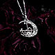 Moon Lilith — silver pendant with a silver chain from the bone, Pendant, Moscow,  Фото №1