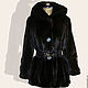 Mink coat with belt and hood ' Park', Parkas jacket, Moscow,  Фото №1