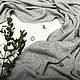 Трикотаж ажурный серый меланж Италия, трикотаж «косы» итальянский, Ткани, Таганрог,  Фото №1