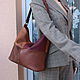 Bag: Large Brown Leather Patchwork Bag. Sacks. Olga'SLuxuryCreation. Online shopping on My Livemaster.  Фото №2