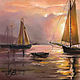 Order Sails in the sunset. Sea. Print from the author's work. Valeria Akulova ART. Livemaster. . Pictures Фото №3