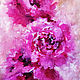 Magenta - oil painting with peony on canvas. Pictures. Annet Loginova. My Livemaster. Фото №4
