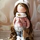 Interior textile dolls for gift and play, Round Head Doll, Moscow,  Фото №1