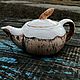 Кокосовый заварочный чайник керамический из глины авторский для чая. Чайники. LAMA - Красивая посуда. Ярмарка Мастеров.  Фото №4