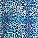 Итальянский шелк голубой леопард. Ткани. LETO ткани. Интернет-магазин Ярмарка Мастеров.  Фото №2