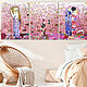 Modular pink painting with potala Tree of Life. Gustav Klimt, Pictures, St. Petersburg,  Фото №1