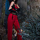 Авторский костюм «Lady in red”. Костюмы. Мастерская Кутюрье (kutyrie). Интернет-магазин Ярмарка Мастеров.  Фото №2