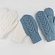 5 PCs. Mittens for lovers Lovebirds knitted Denim. Mittens. Space Cat Knitting. Online shopping on My Livemaster.  Фото №2